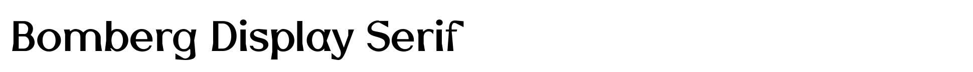 Bomberg Display Serif